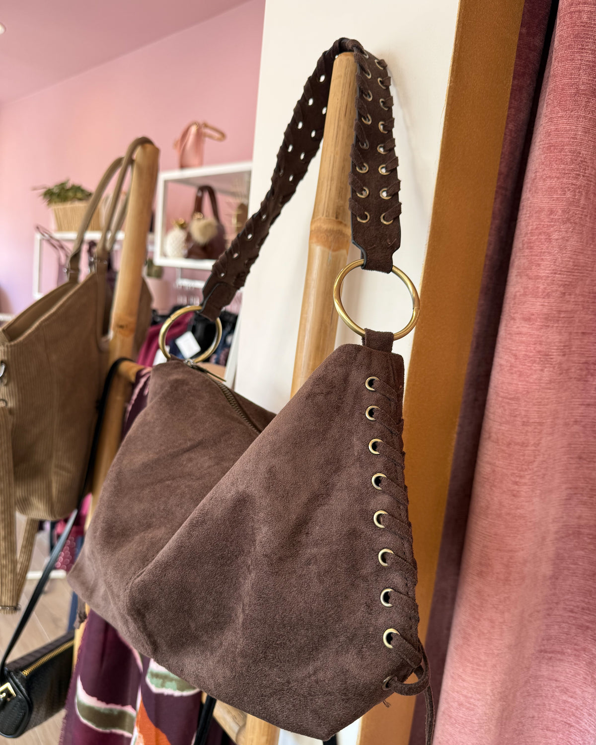 Borsa frange ecosuede