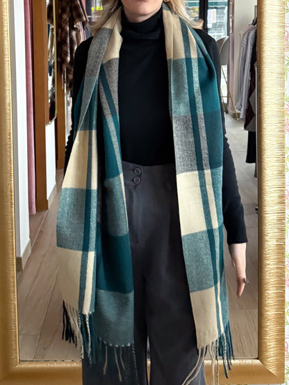 Sciarpa quadri grandi