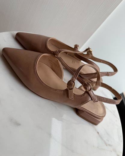Slingback nude