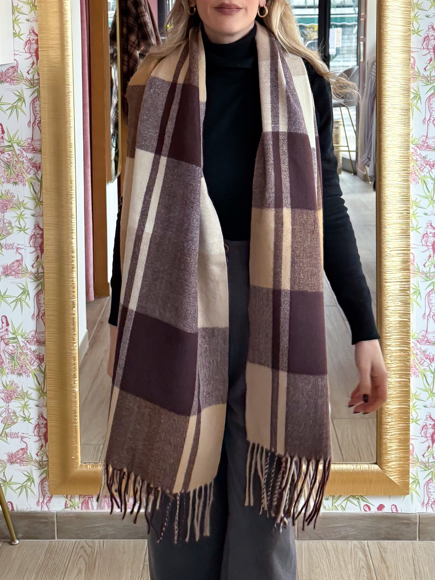 Sciarpa quadri grandi