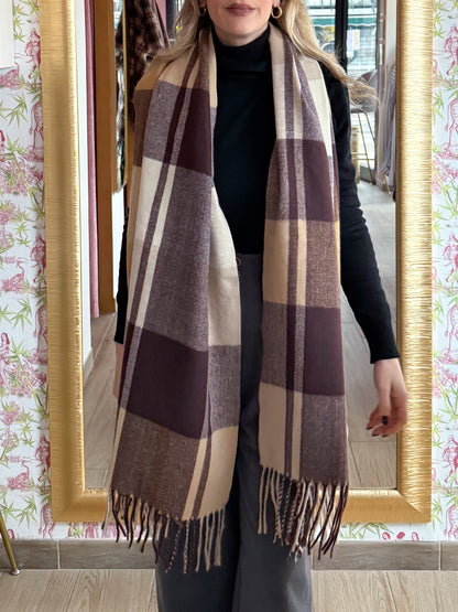 Sciarpa quadri grandi