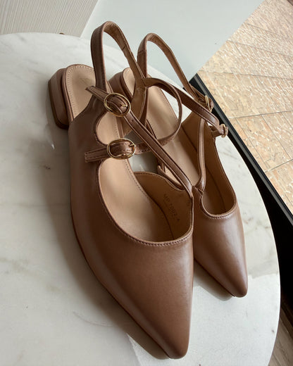 Slingback nude